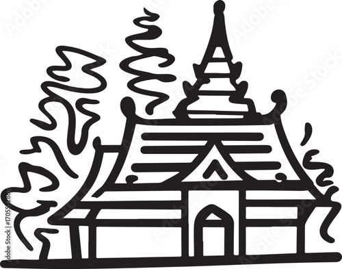 temple illustration
