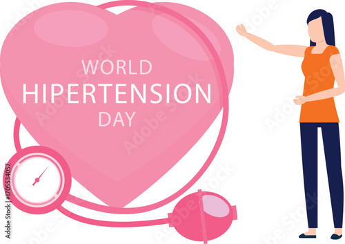 Girl presenting world hypertension day