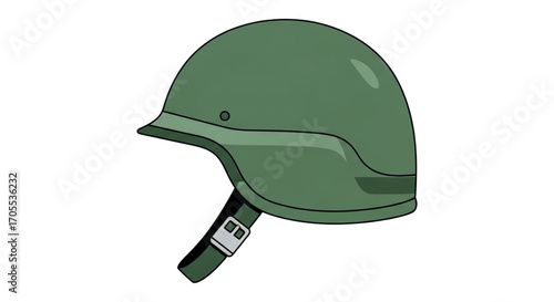 Green Military Helmet Protection Gear.