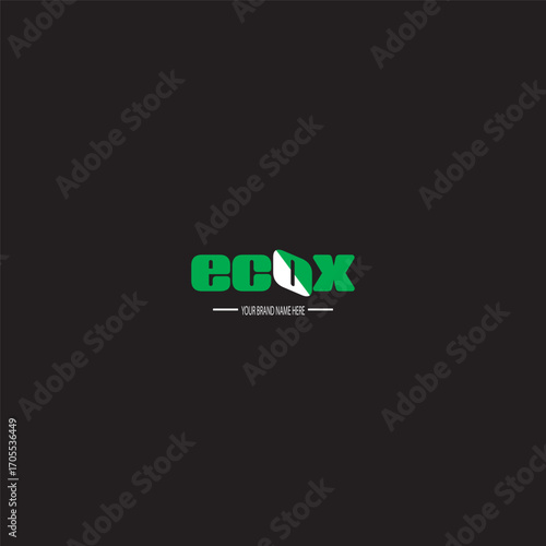 ecox letter vector illustration of an abstract background