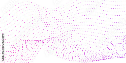 Abstract technology particles gradient flowing dynamic wave doted and halftone lines background. Dot Wave halftone gradient pattern on transparent background.Transparent PNG available Halftone gradien
