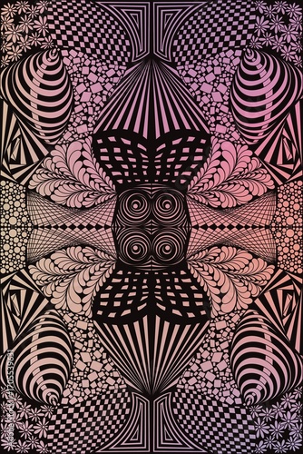 Abstract, scribbling, Doodle, lines of various colors forming an indeterminate shape to create an image, creating an image, multi-colored lines, print, patterns.