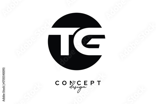 TG Creative Negative Space Circle Monogram Logo Design