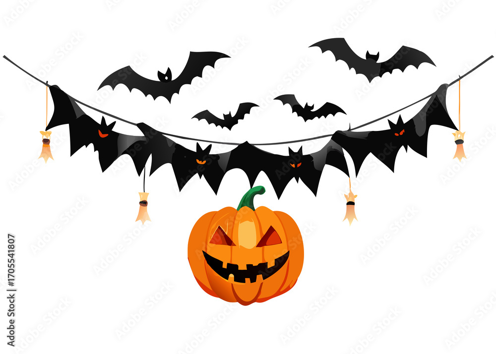 Fototapeta premium halloween background with pumpkin isolated background