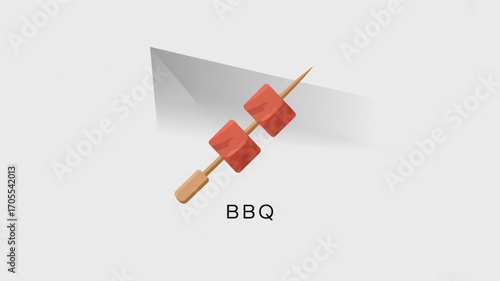 A delicious bbq skewer with juicy meat, perfect for grilling and enjoying outdoors a tasty treat for summer cookouts