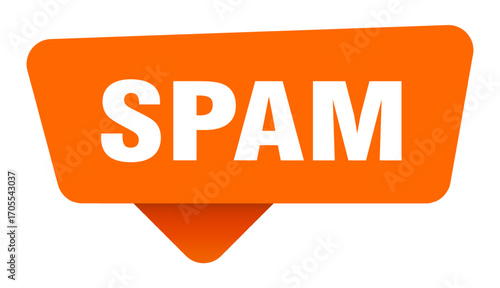 spam sticker. spam orange sign isolated on transpatent background