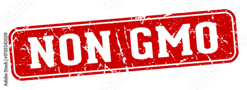 non gmo rectangular sign. non gmo stamp