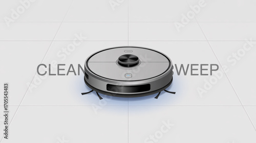 A sleek robot vacuum cleaner efficiently sweeps and cleans floors, showcasing modern technology for a spotless home
