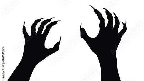 Bold Scary Hand Silhouette Showcase for Creative Projects