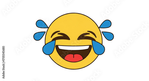 Laughing Face Emoji With Tears of Joy.