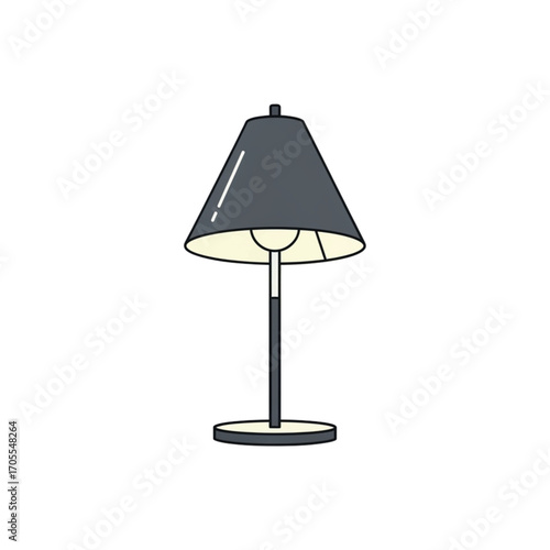 Modern Desk Lamp with Cone Shade.