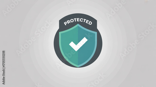 A green shield with a check mark, symbolizing protection, security, and approval, indicating safety and reliability