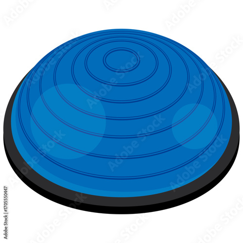 half balance ball vector drawing.