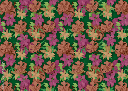 colorful seamless floral pattern wallpaper background