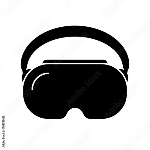 VR Headset Icon Isolated on Transparent Background. Virtual Reality. Technology. Vector Illustration