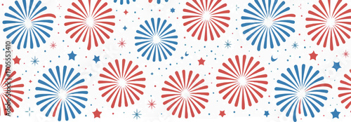 Fireworks and stars pattern