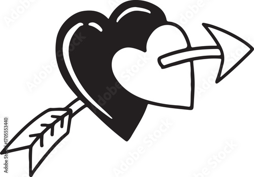 Broken Heart Vector Icon – Love, Sadness, Hurt, Heartbreak, Pain, Relationship, Separation, Symbol, Arrow, Emotional, Romance, Breakup, Broken, Design, Graphic, Valentine, Sad, Illustration