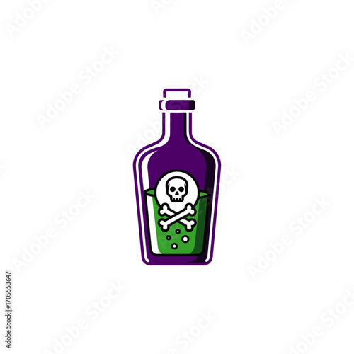 poison icon flat vector design.