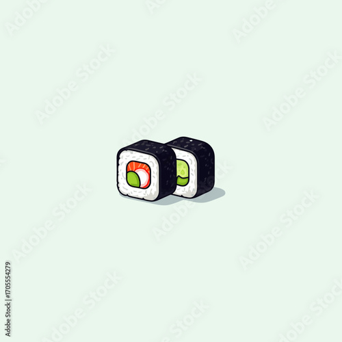 Sushi icon flat vector design.