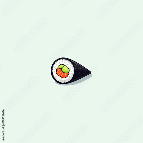 Sushi icon flat vector design.
