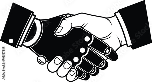 Handshake, symbolizing agreement, partnership, and collaboration in business, conveying trust and mutual understanding