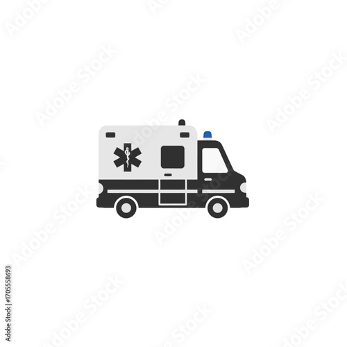 ambulance illustration transporting patients for emergency medical assistance at a hospital for healthcare services designed for public safety campaigns