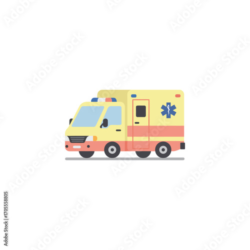ambulance vector emergency vehicle providing medical assistance ideal for healthcare transport and service industry visuals representing rapid response.