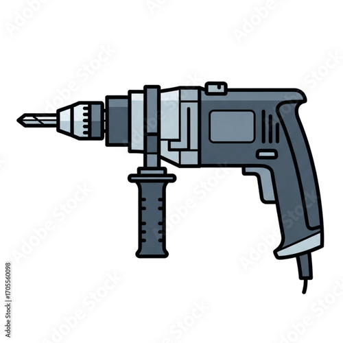 Power Drill Tool Illustration.