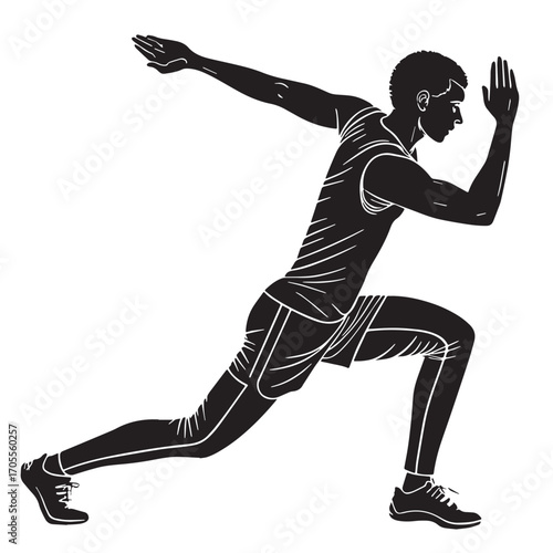 Black training Silhouette Vector, High Quality Illustration on White Background