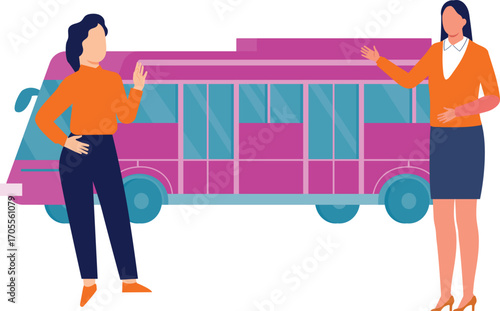 Females are talking about transportation