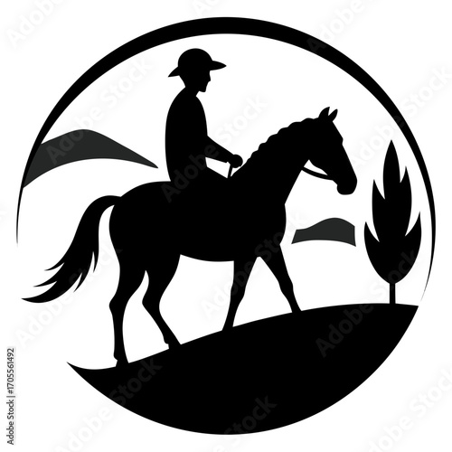 Horse Riding Silhouette