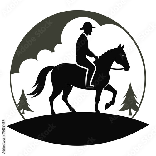 Horse Riding Silhouette