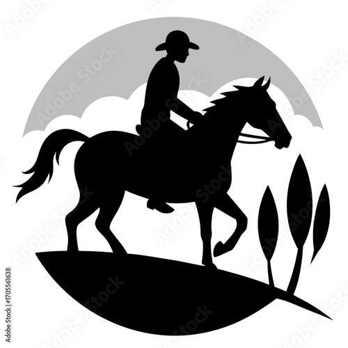 Horse Riding Silhouette