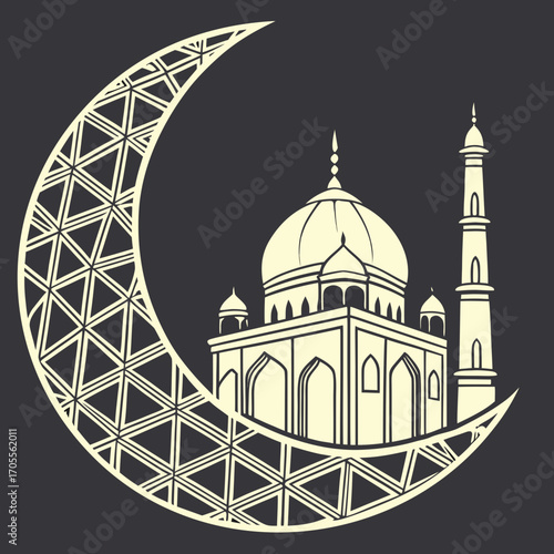 vector illustration of mosque