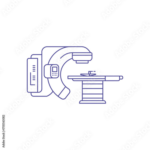 linear accelerator used in radiation therapy delivering targeted beams to treat cancer patients in hospitals promoting oncology advancements