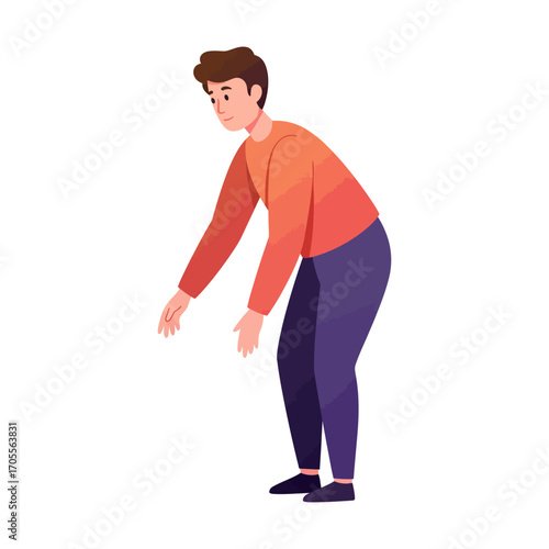 Person bending over to pick up something illustrating ergonomic hazards and workplace safety ideal for occupational health and safety training