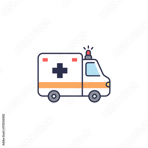 Ambulance icon a quick response for medical emergencies offering urgent healthcare services for rapid patient transport ensuring safety and support.