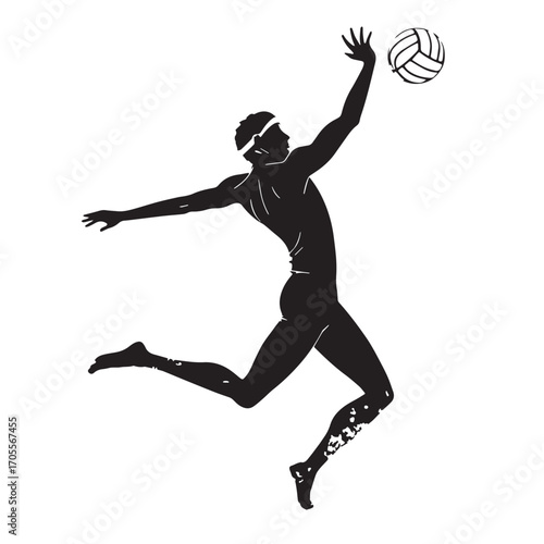 Black water polo Silhouette Vector, High Quality Illustration on White Background