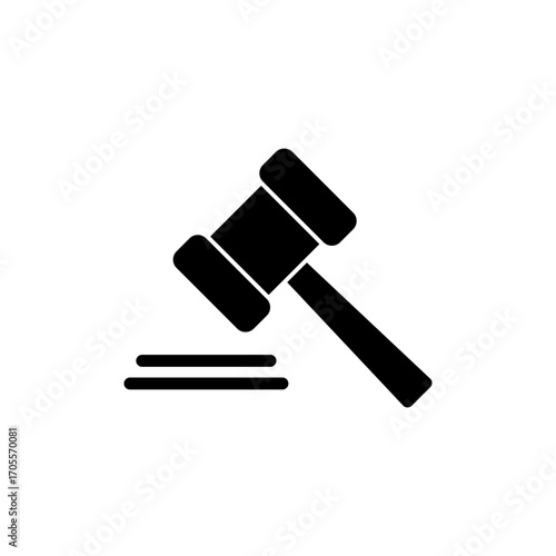 Gavel icon vector for web and mobile app. judge gavel sign and symbol. law icon. auction hammer