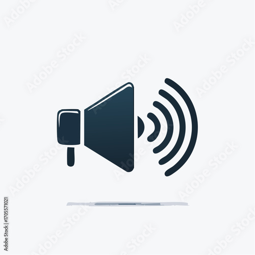 Illustration of a megaphone icon with sound waves radiating outwards on a clean background
