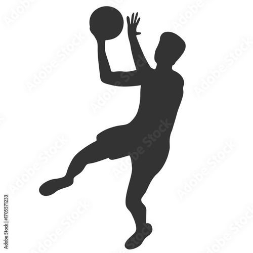Basketball in vector, flat style. Sportsman in vector.