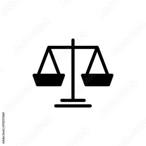 Scales icon vector for web and mobile app. Law scale icon. Justice sign and symbol