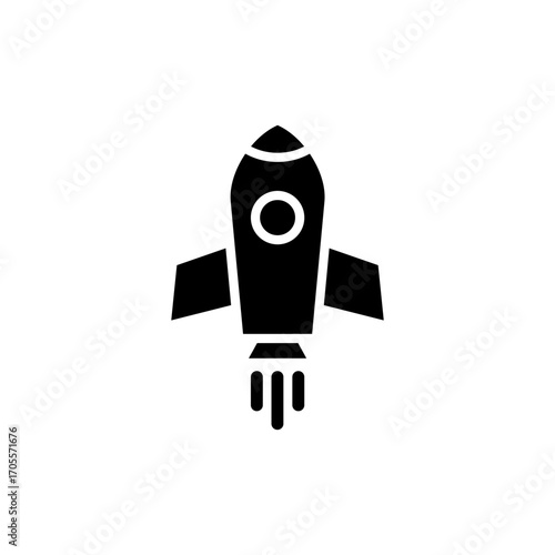 Rocket icon vector for web and mobile app. Startup sign and symbol. rocket launcher icon