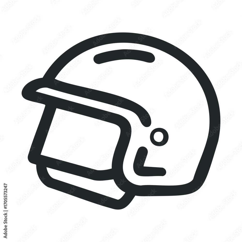 Naklejka premium Stylish helmet concept for safety equipment design and branding. Vector illustration