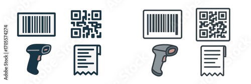Barcode and QR Code Scanning Devices, Receipts, and Handheld Scanners for Retail and Digital Transactions