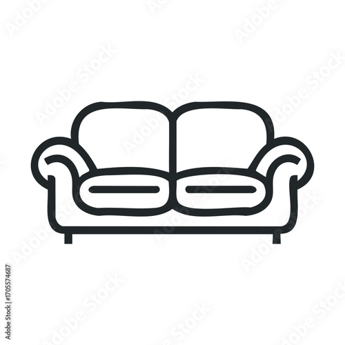 Stylish and comfortable sofa design for modern living spaces. Vector illustration