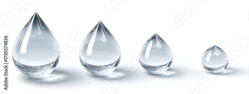 Obraz  z motywem Water droplets of varying sizes