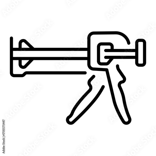 A line style icon showing resin applicator