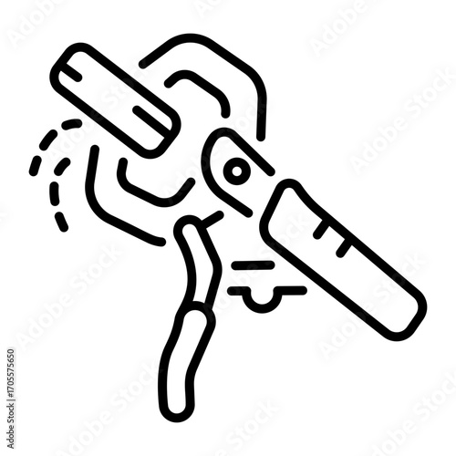 A linear style icon representing hole jig