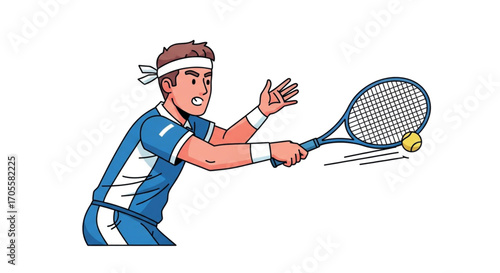Tennis Player in Action.